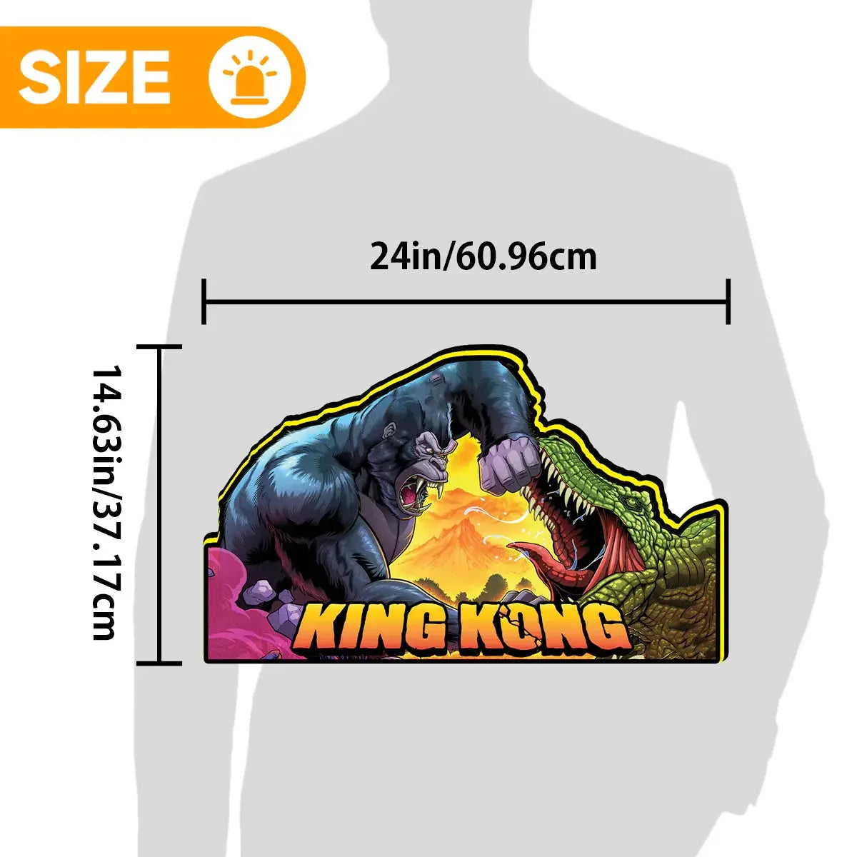 King Kong Pinball Topper 3D Printed Lightbox for  Pinball Machine, Pinball Topper FYLZGO Signs