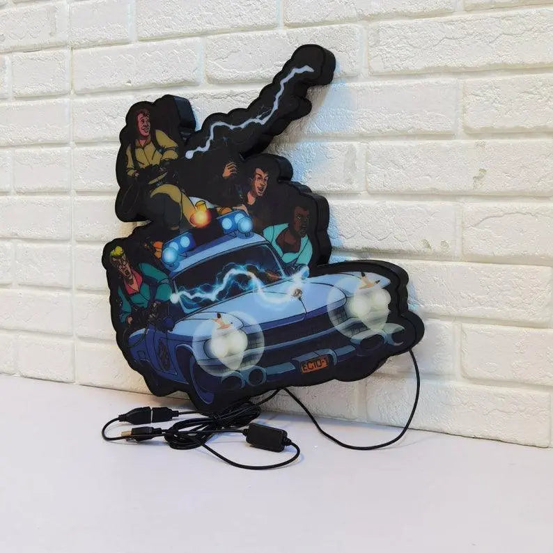 Ghostbusters ECTO-1 Lightbox, USB Powered with Dimming Control, Perfect Decor with your ECTO-1 mobile or Ecto-1 FYLZGO Signs