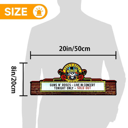 Guns Roses Pinball Topper LED Lightbox Lightbox Rock Your Game FYLZGO Signs