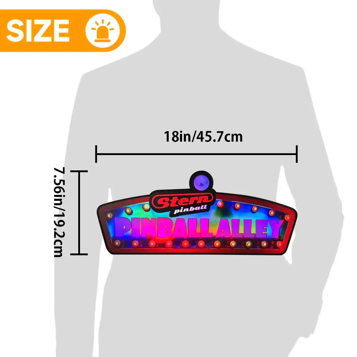 Stern Pinball Alley Pinball Topper LED Lightbox, 3D Printed Lightbox Rock Your Game FYLZGO Signs