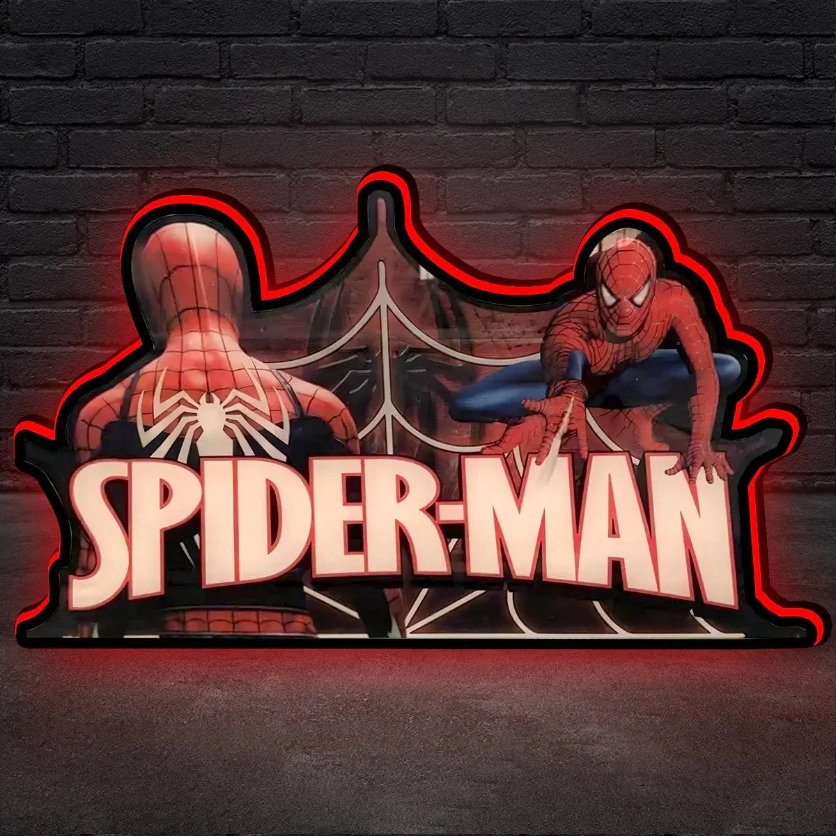 Spider-Man 3D Printed Lightbox Powered by USB Band Dimm Wall Art Decor Man's Cave FYLZGO Signs