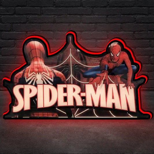 Spider-Man 3D Printed Lightbox Powered by USB Band Dimm Wall Art Decor Man's Cave FYLZGO Signs
