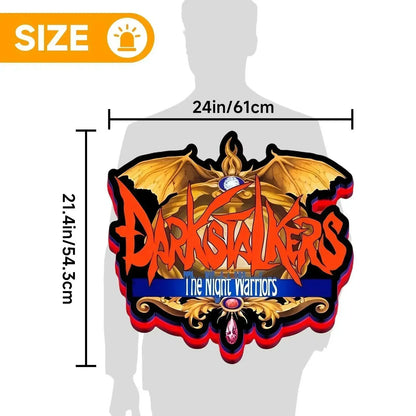The Night Warriors Darkstalkers 3D Printed LED Lightbox FYLZGO Signs