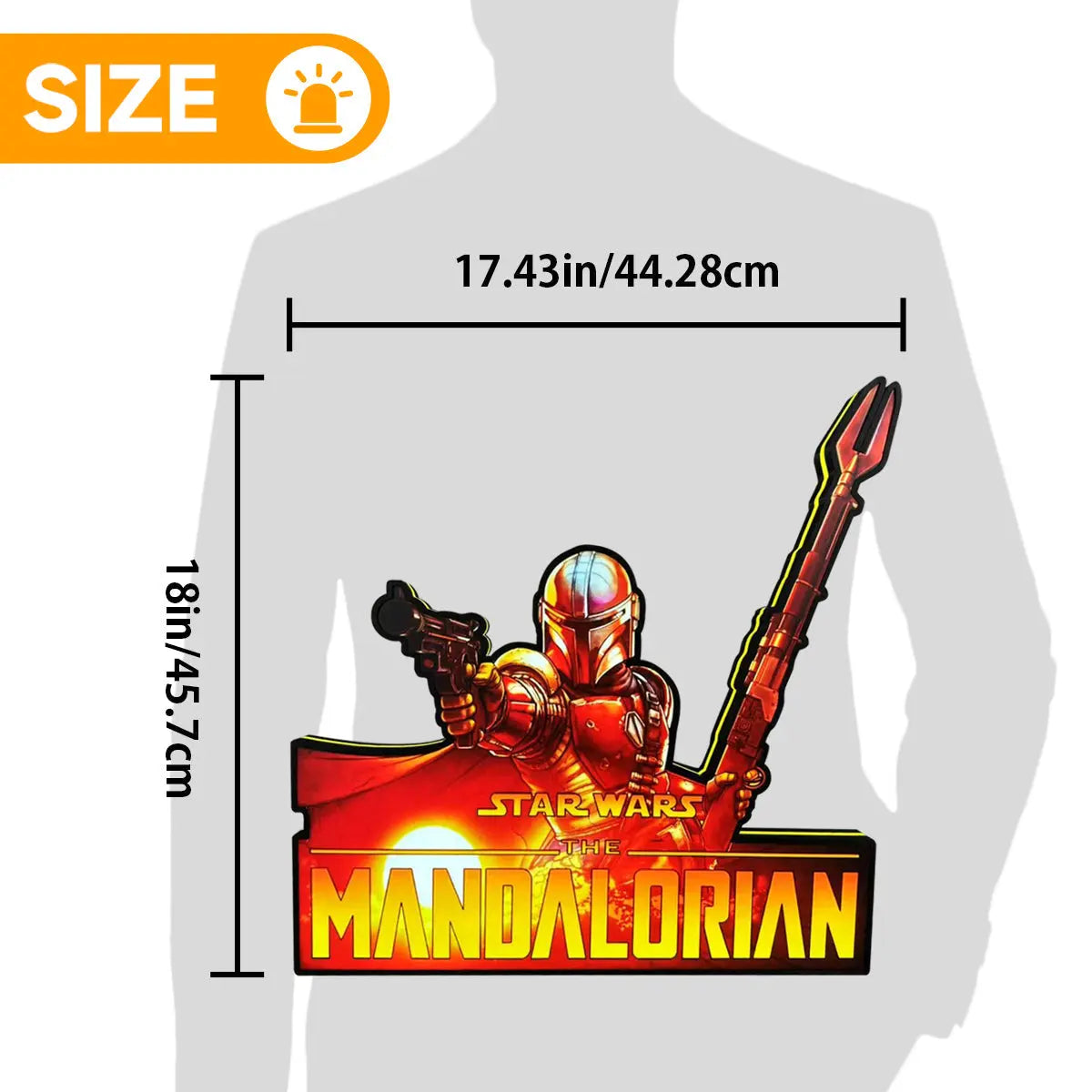 The Mandalorian Pinball Topper LED Lightbox, Pinball Arcade Decor, for The Stern Pinball Machine Fans FYLZGO Signs