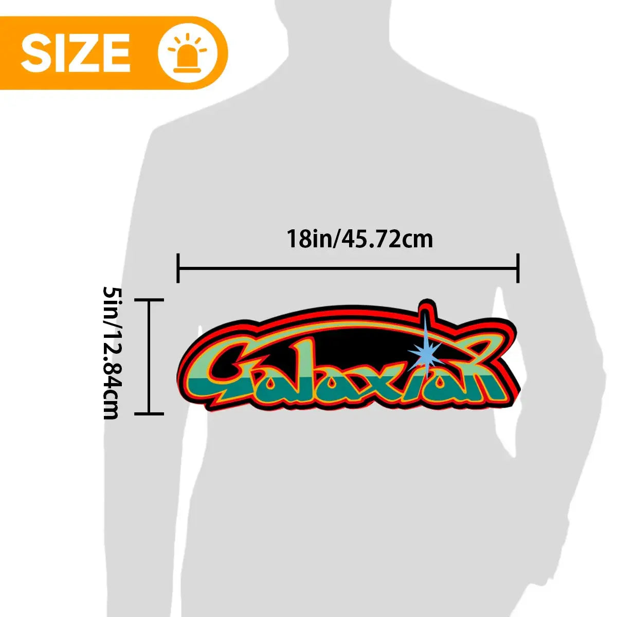 Galaxian Logo 3D Printed LED Lightbox for Gaming Room Decor, Galaga Classic Arcade Gaming Lightbox FYLZGO Signs
