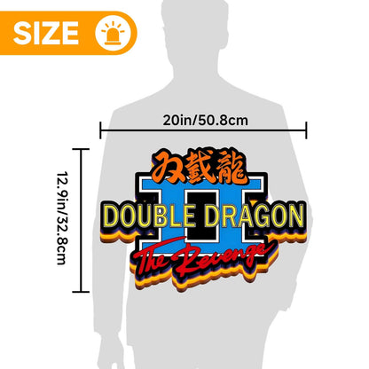 Custom Double Dragon II The Revenge Logo LED Nightlight 3D Print Desktop Lightbox Signs RGB FYLZGO Signs