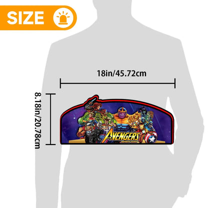 Avengers Pinball Topper, 3D Printed Lightbox Powered by USB Band Dimm Wall Art Decor Man's Cave FYLZGO Signs