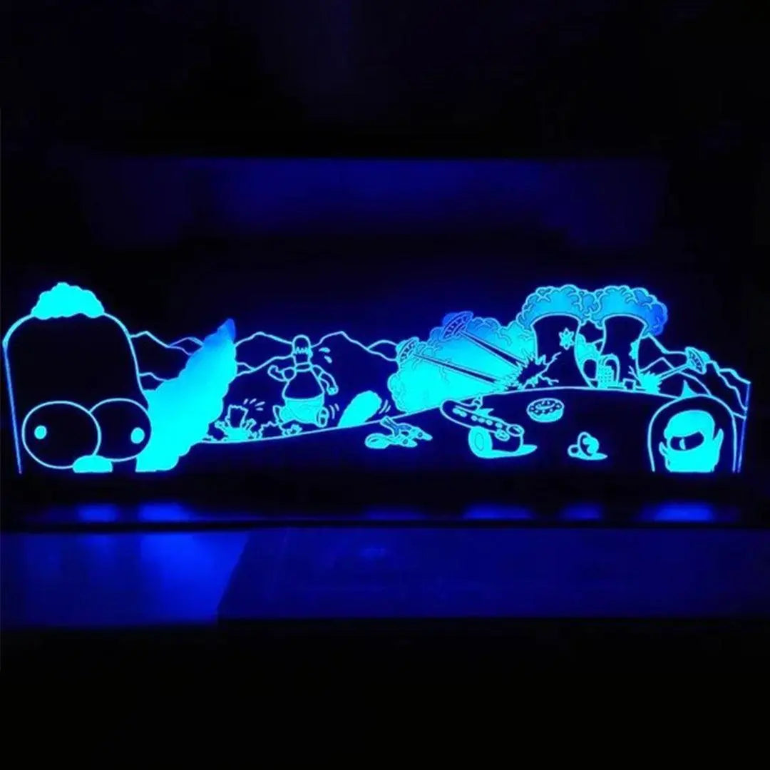 The Simpsons Pinball Party TSPP Acrylic RGB LED Topper, for Pinball Machine, Pinball Topper FYLZGO Signs