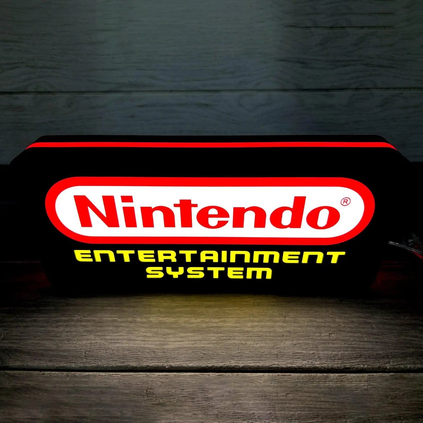 Nintendo Entertainment System Logo Night Lights SNES Video Game Light  3D Printed Lightbox FYLZGO Signs