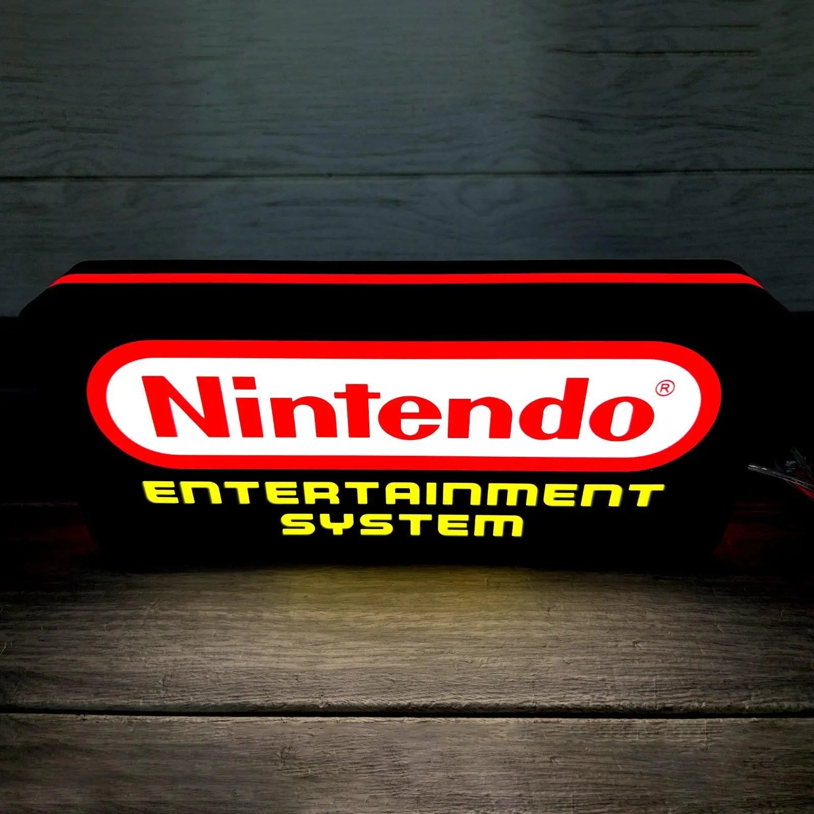Nintendo Entertainment System Logo Night Lights SNES Video Game Light  3D Printed Lightbox FYLZGO Signs