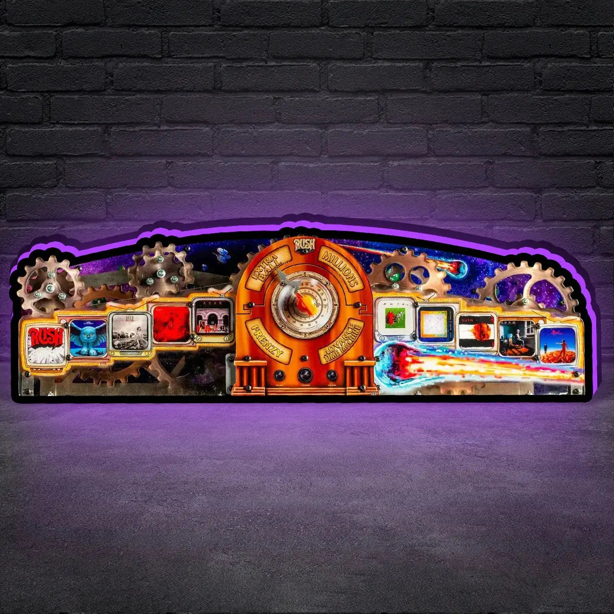 New Arrival Rush Pinball Topper  Led Lightbox, USB plug Dimmer, Pinball Arcade Decor, Perfect for Game Room or Pinball Machine FYLZGO Signs