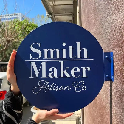 Custom Acrylic Office Flag Shop Business Sign Double-Side Signboard Storefront Door Plates Plaque Beauty Studio Aesthetics Logo acrylic signs FYLZGO Signs