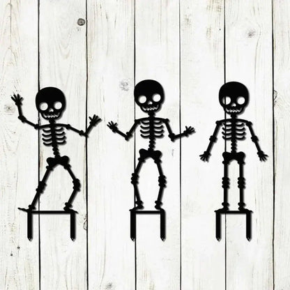 Skeleton Metal Yard Stakes, Halloween Decor, Halloween Yard Decoration, Halloween Yard Decor FYLZGO Signs