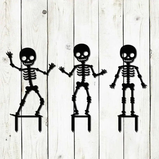 Skeleton Metal Yard Stakes, Halloween Decor, Halloween Yard Decoration, Halloween Yard Decor FYLZGO Signs