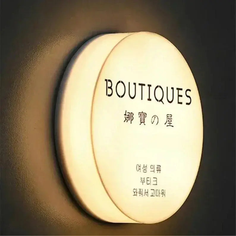 Custom Acrylic Round Light Box ,Luminous Light Box,Store&Office Wall Decor Lights Box,Modern Outdoor lights Sign,Personalized Gifts FYLZGO Signs