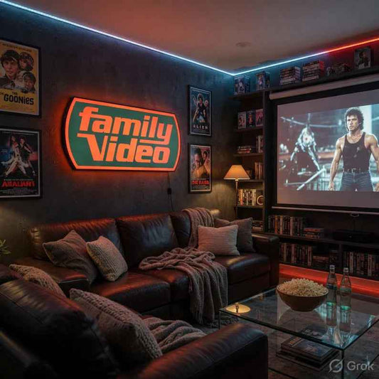 Family Video Sign: Dimmable LED Lightbox, USB Powered