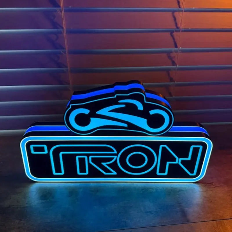 TRON inspired Pinball Topper- lit LED Sign | Wall Decor | pinball | Gift for Him | Mancave | Stern | Mod FYLZGO Signs