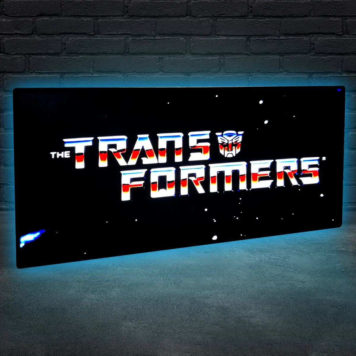Transformers retro 3D printed LED light box logo wall art decorative fan cave FYLZGO Signs