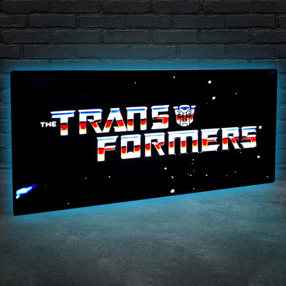 Transformers retro 3D printed LED light box logo wall art decorative fan cave FYLZGO Signs