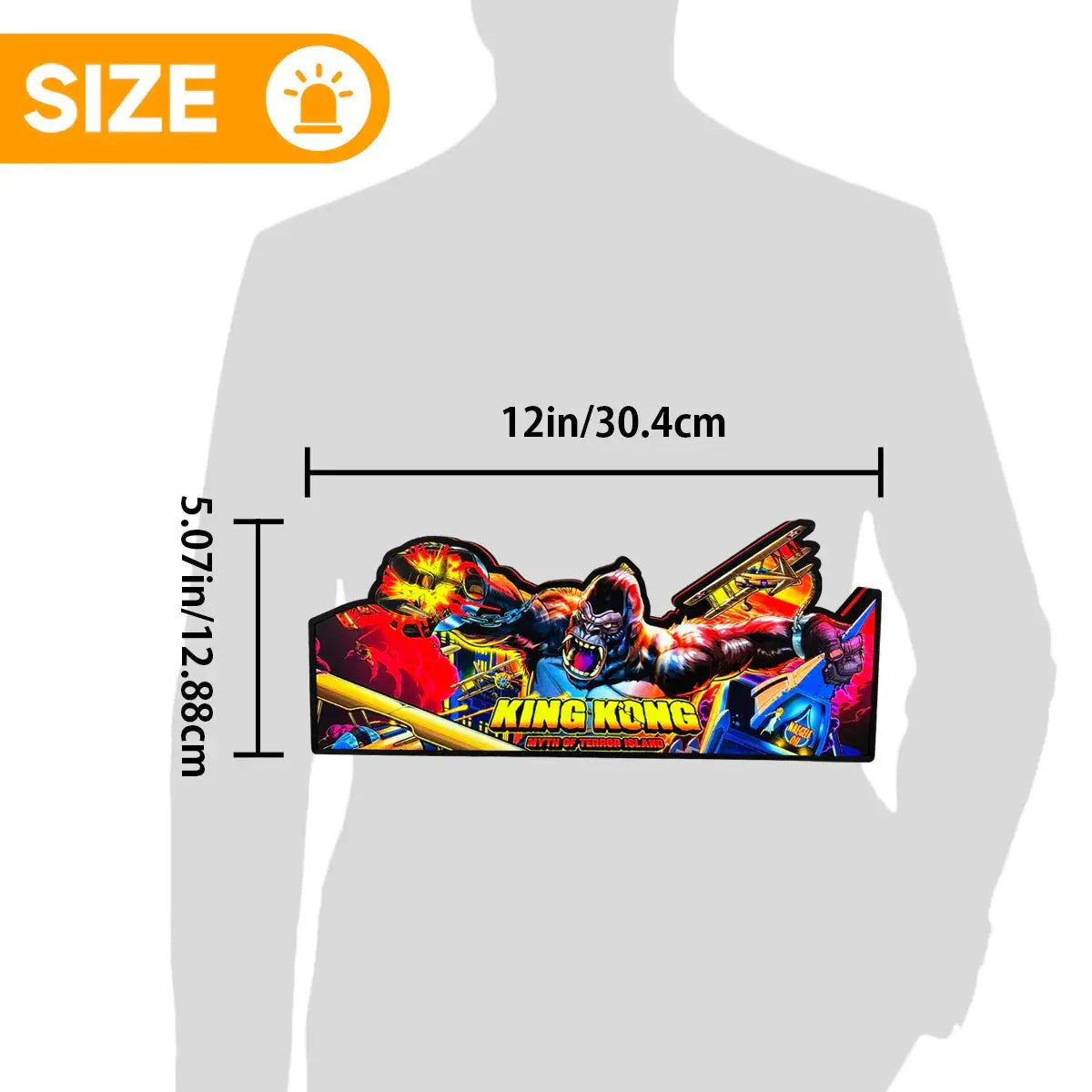 King Kong Pinball Topper for  Pinball Machine, 3D Printed Lightbox USB Powered & Full Dimmable FYLZGO Signs