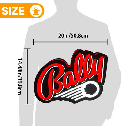 Bally Pinball Logo 3D Printed LED Lightbox Game Lightbox Logo 3D LED Light Box Retro Mega Drive Logo LED Lightbox Arcade Games Lightbox FYLZGO Signs