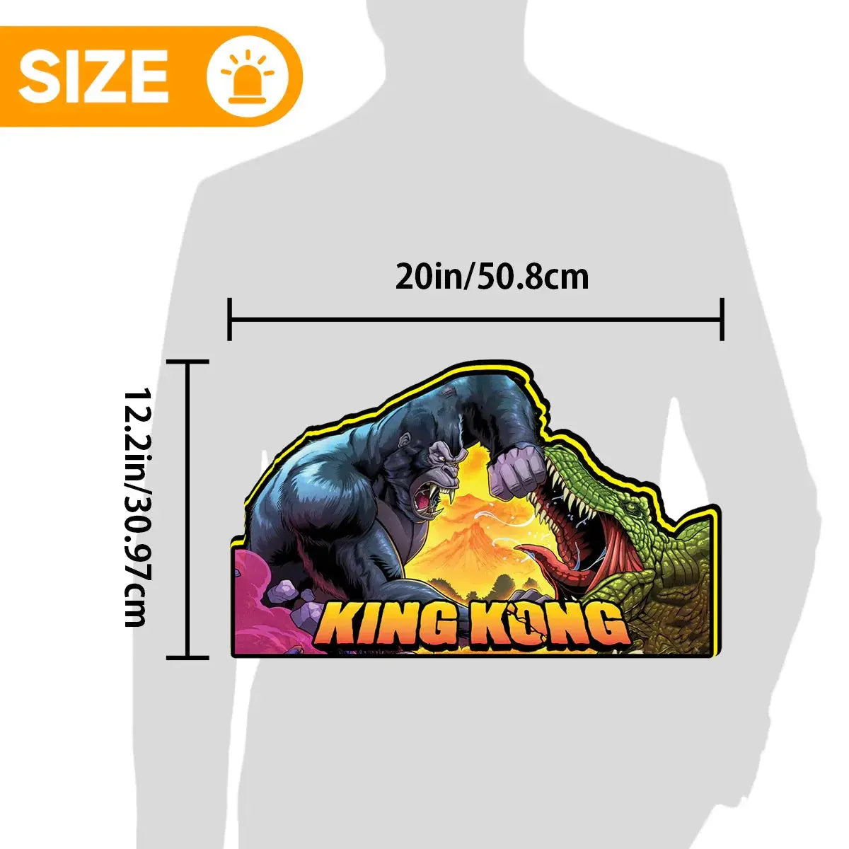 King Kong Pinball Topper 3D Printed Lightbox for  Pinball Machine, Pinball Topper FYLZGO Signs