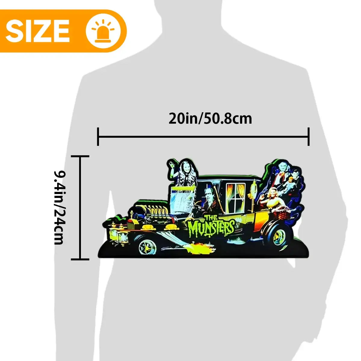The Munsters Pinball Topper LED Light Box, for Stern Pinball Mahince, Game Room Decor, Classic Spooky Trinket for Your Game, TV Enthusiasts FYLZGO Signs