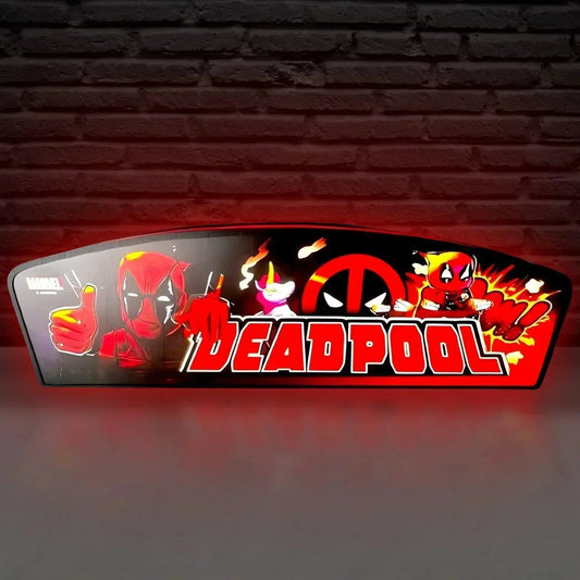 New Arrival Deadpool Pinball LED Lightbox, Deadpool Pinball Topper, Dimmable, and USB powered FYLZGO Signs