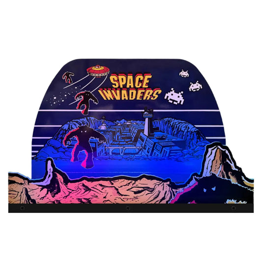 Space Invaders Arcade Topper 3D Acrylic LED Topper, For Arcade Game Art Repro Game Machine, Arcade Topper FYLZGO Signs