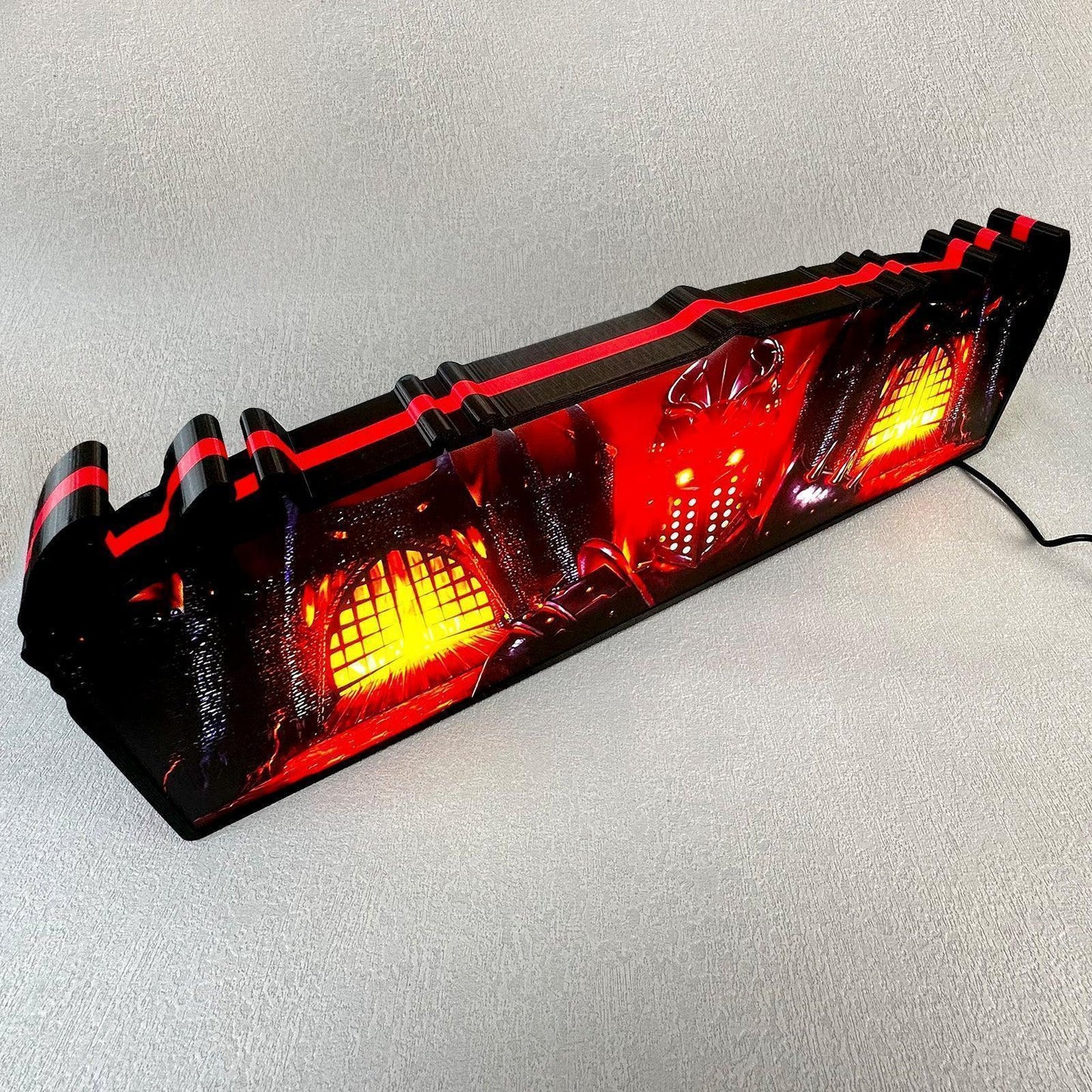 New Arrival exclusive Black Knight Pinball Topper with Eye 3D printed lightbox , Dimmable, and USB powered FYLZGO Signs
