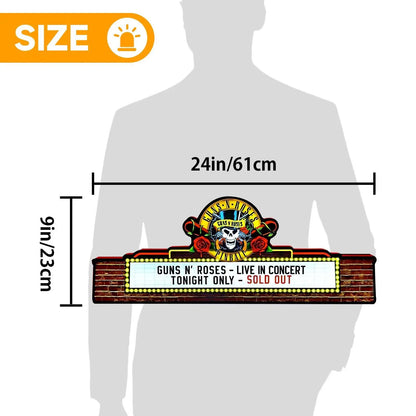 Guns Roses Pinball Topper LED Lightbox Lightbox Rock Your Game FYLZGO Signs