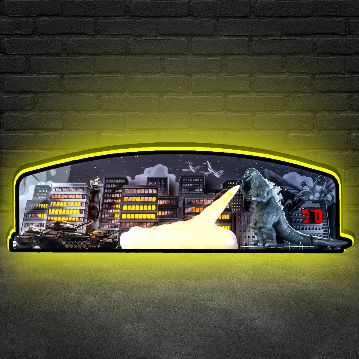 Godzilla 70th Anniversary Pinball Topper LED Lightbox FYLZGO Signs