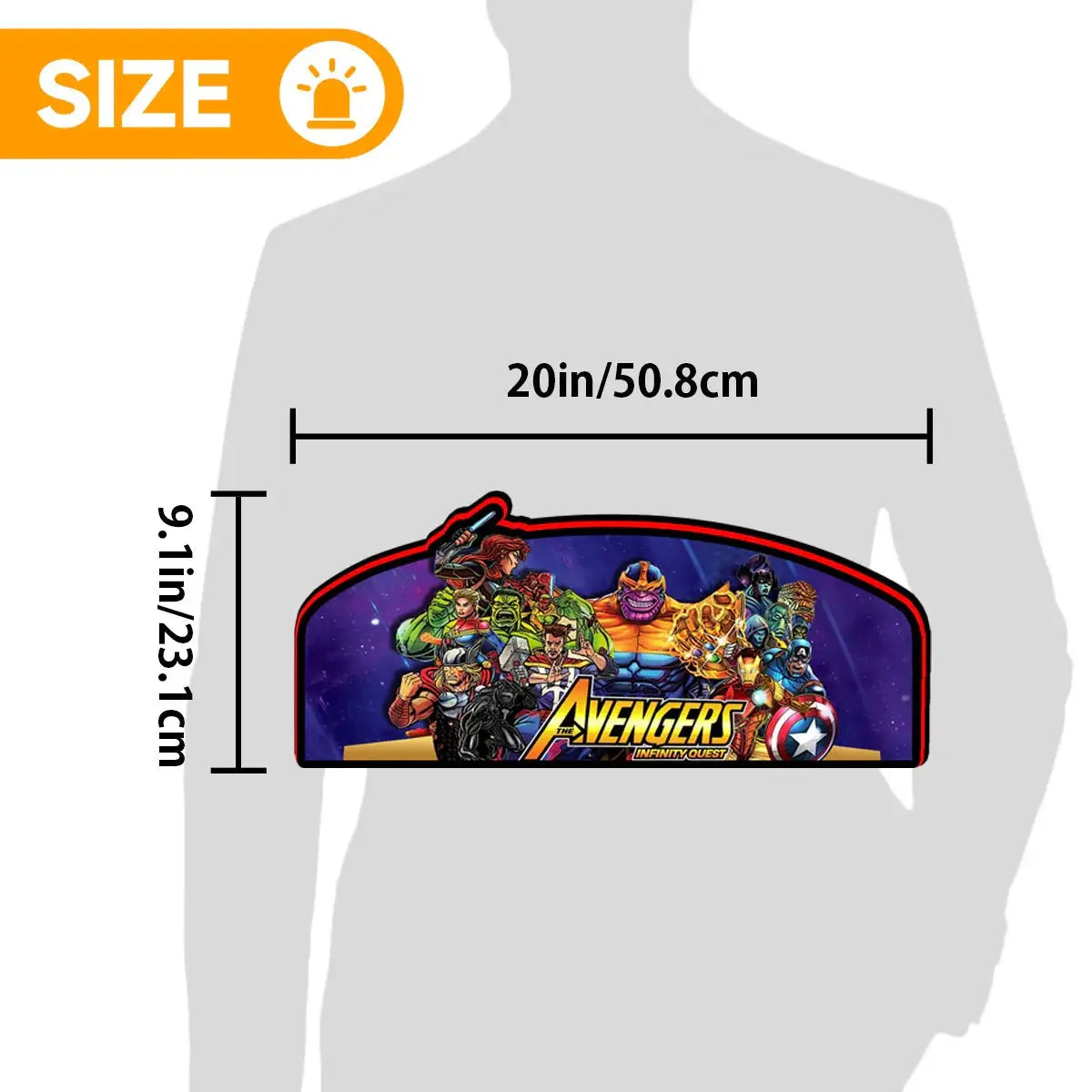 Avengers Pinball Topper, 3D Printed Lightbox Powered by USB Band Dimm Wall Art Decor Man's Cave FYLZGO Signs