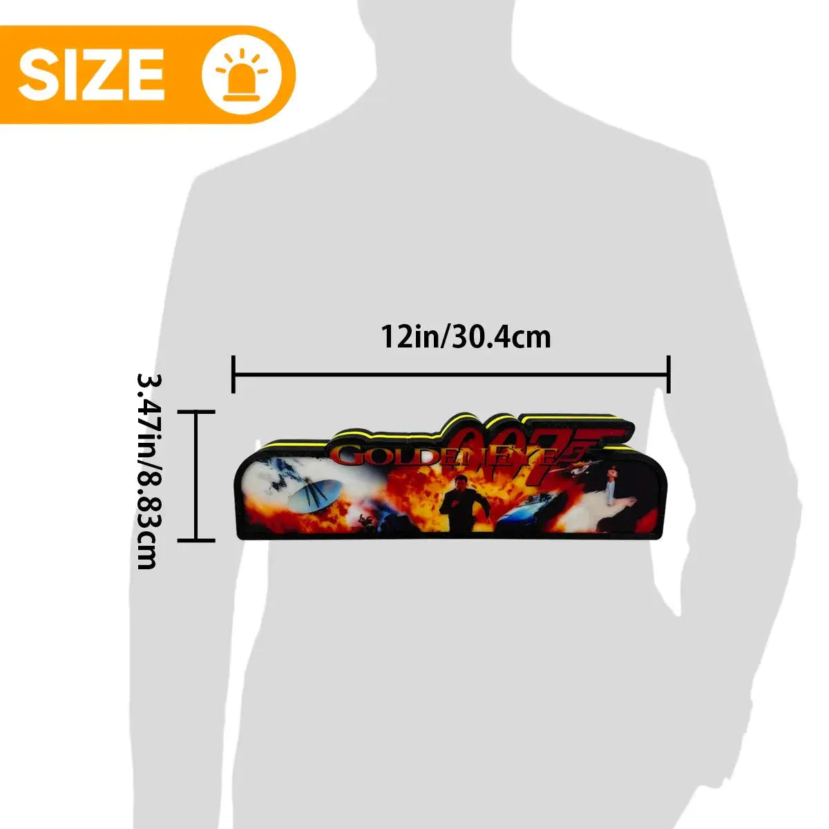 Goldeneye 007 Pinball Topper LED Light Box USB Powered Fully Dimmable, Pinball Arcade Decor, Gameroom Decor, Movie Lightbox FYLZGO Signs