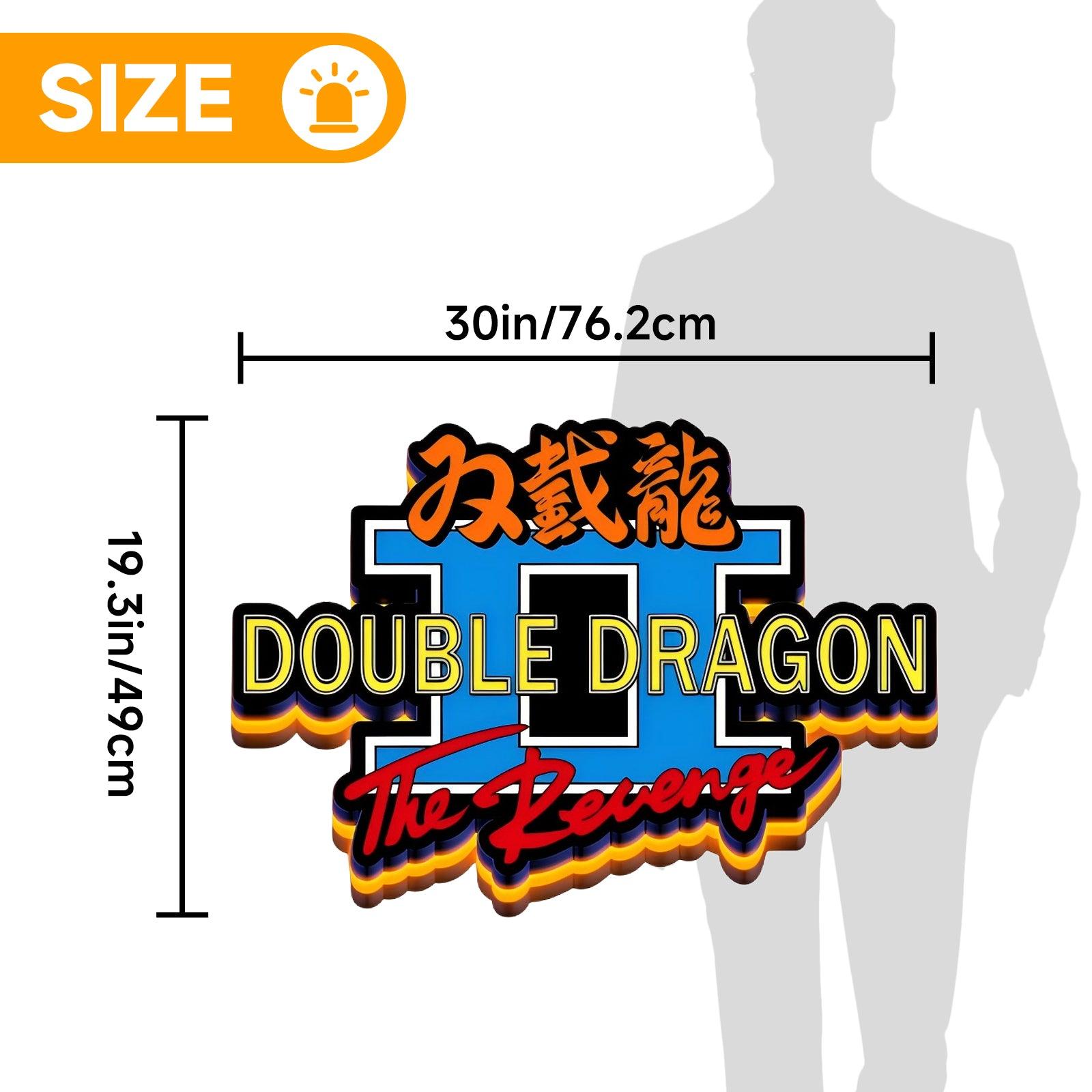 Custom Double Dragon II The Revenge Logo LED Nightlight 3D Print Desktop Lightbox Signs RGB FYLZGO Signs