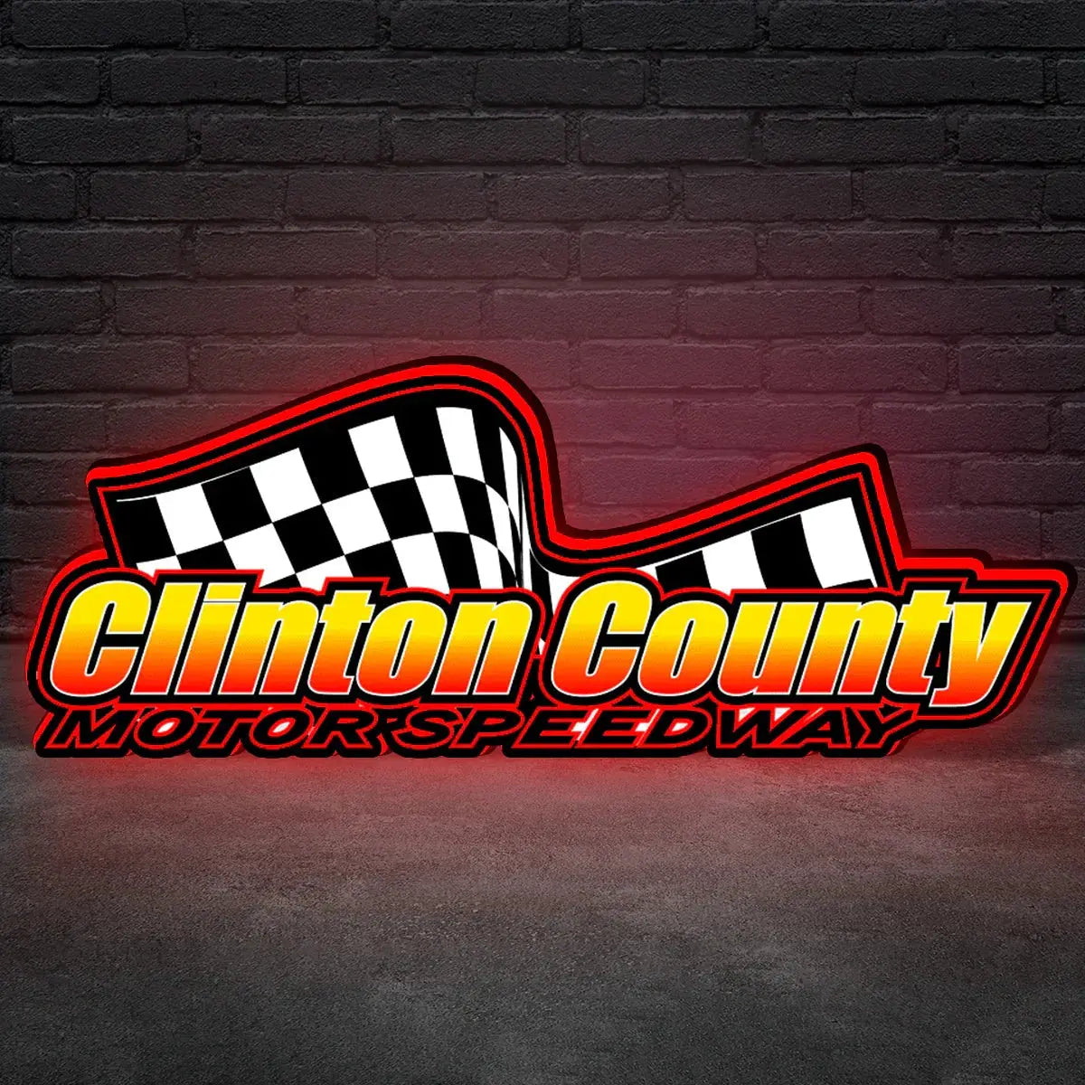 Clinton County Motor Speedway Logo Led lightbox for Bally Pinball Machine, 3D Printed Lightbox USB Powered & Full Dimmable FYLZGO Signs