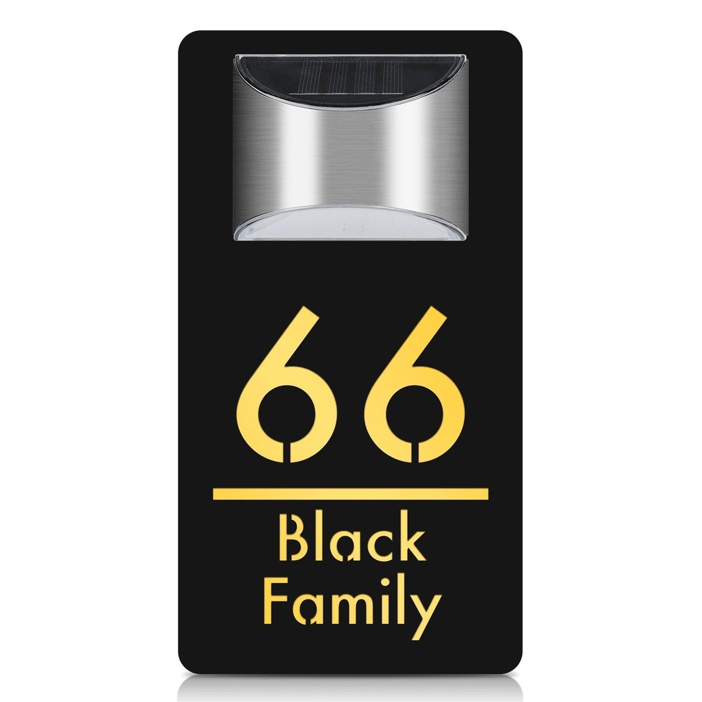 Personalized Solar House Sign LED Light Acrylic Plate Customized Address Plaque FYLZGO Custom