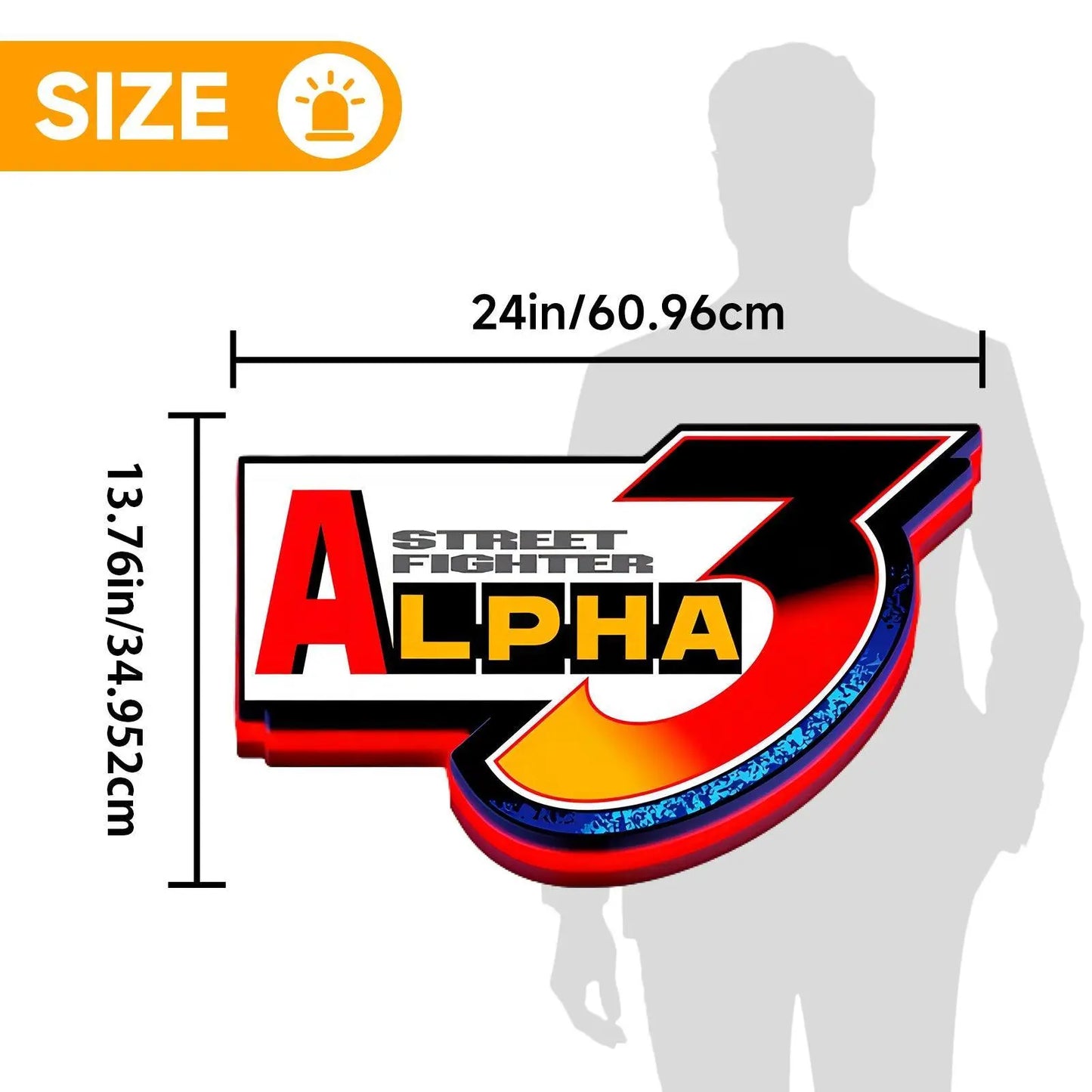 Alpha 3 Street Fight 3D Printed LED Lightbox Game Lightbox FYLZGO Signs