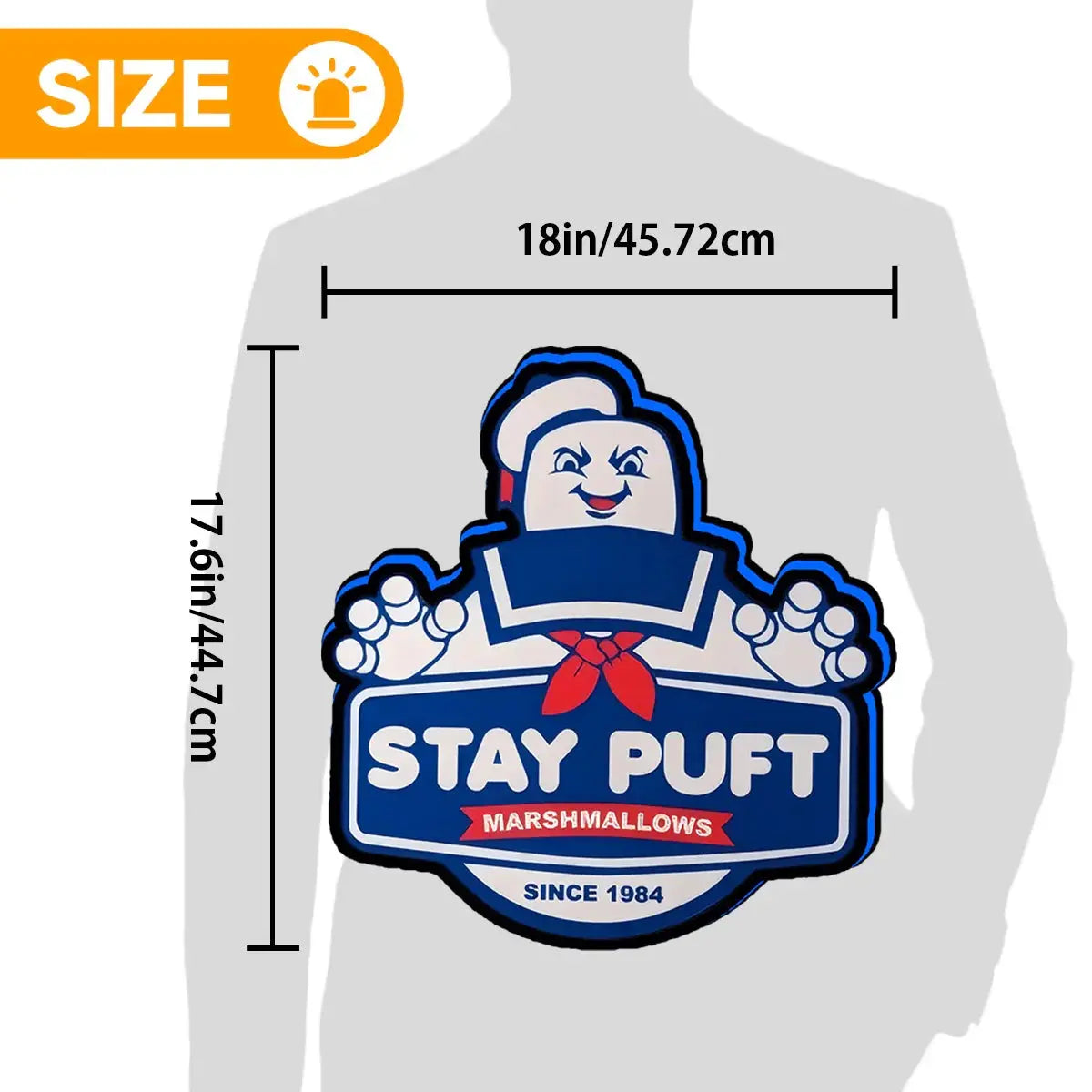 Ghostbusters Stay Puft 3D Lightbox USB Powered with Dimming Control Perfect Decor FYLZGO Signs
