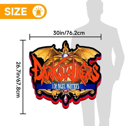 The Night Warriors Darkstalkers 3D Printed LED Lightbox FYLZGO Signs