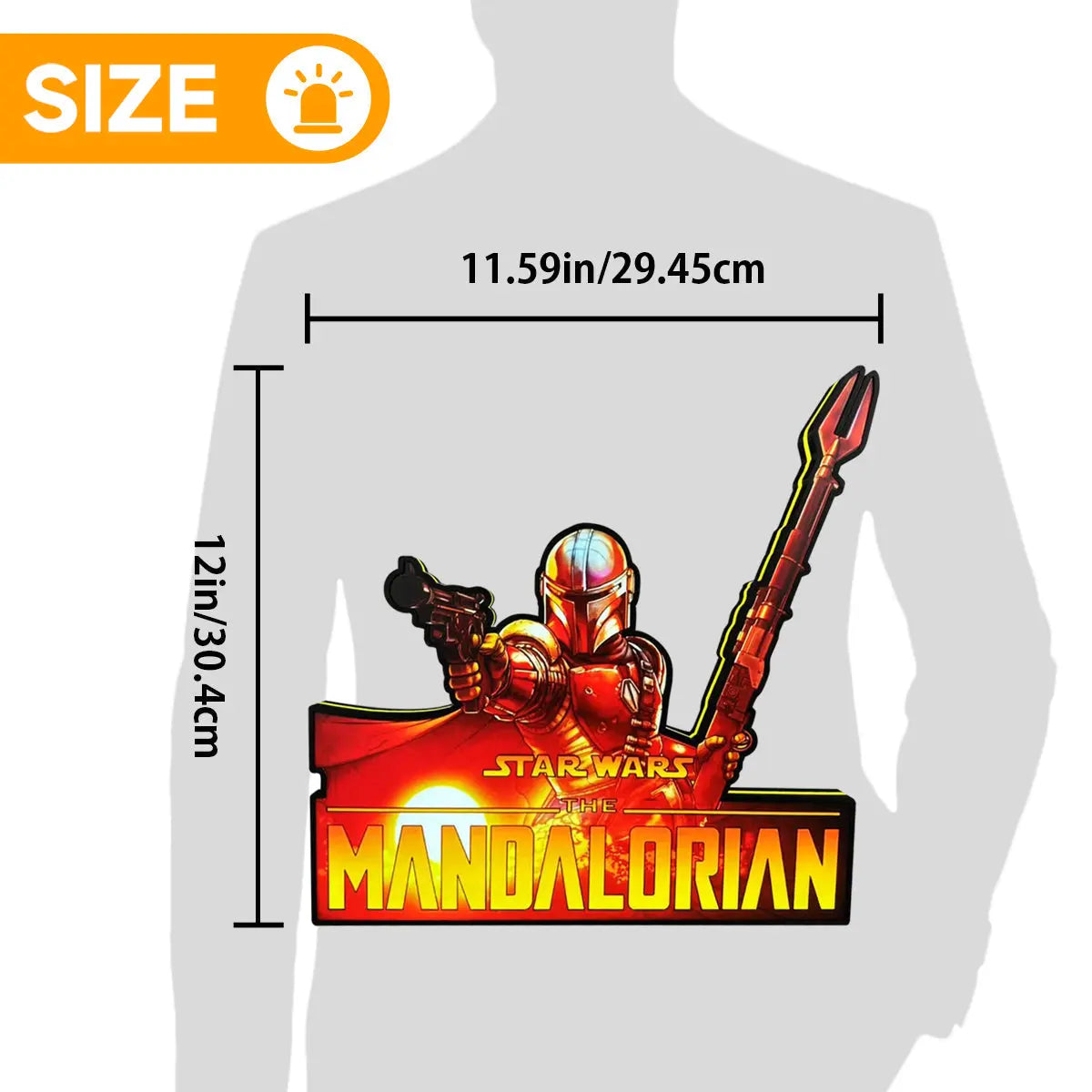 The Mandalorian Pinball Topper LED Lightbox, Pinball Arcade Decor, for The Stern Pinball Machine Fans FYLZGO Signs
