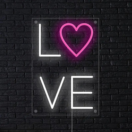 Love neon sign, heart neon light, love neon sign, love led sign, girl neon sign, bedroom neon sign, Valentine neon sign FYLZGO Signs
