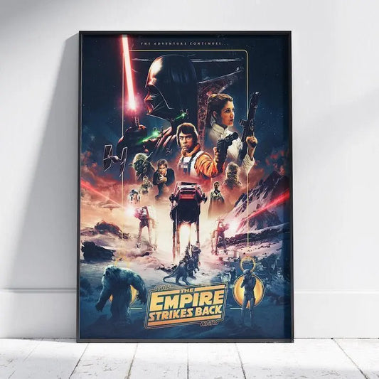 Star Wars Empire Strikes Back Poster, Luke Skywalker Wall Art, 3d Printed Movie Poster FYLZGO Signs