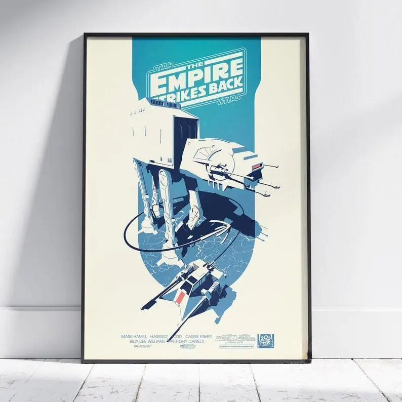 Star Wars Empire Strikes Back Poster, Luke Skywalker Wall Art, 3d Printed Movie Poster FYLZGO Signs