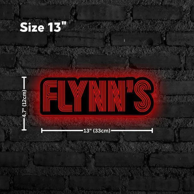 Flynn's Arcade LED Sign, Great Nostalgic Decoration, Fully Dimmable & Powered by USB FYLZGO Signs