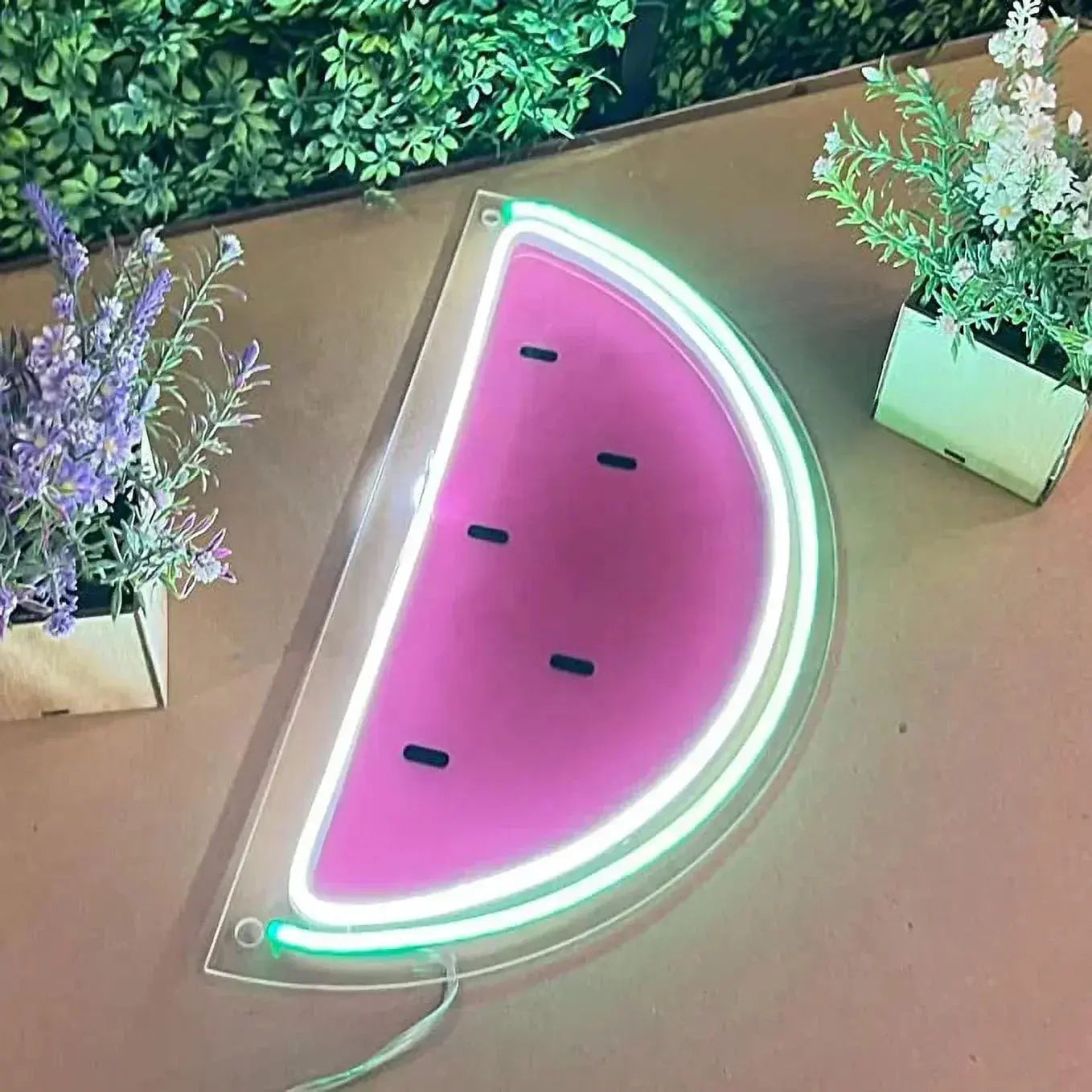 Watermelon Neon Sign, UV Printed  13 x 14 Inches Fruit Neon Aesthetic Decorations for Home, Juices Bar ,Nursery, Parties FYLZGO Signs