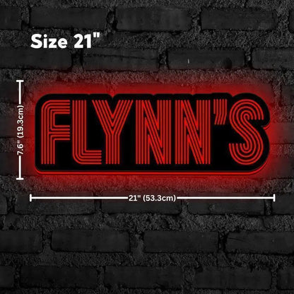 Flynn's Arcade LED Sign, Great Nostalgic Decoration, Fully Dimmable & Powered by USB FYLZGO Signs