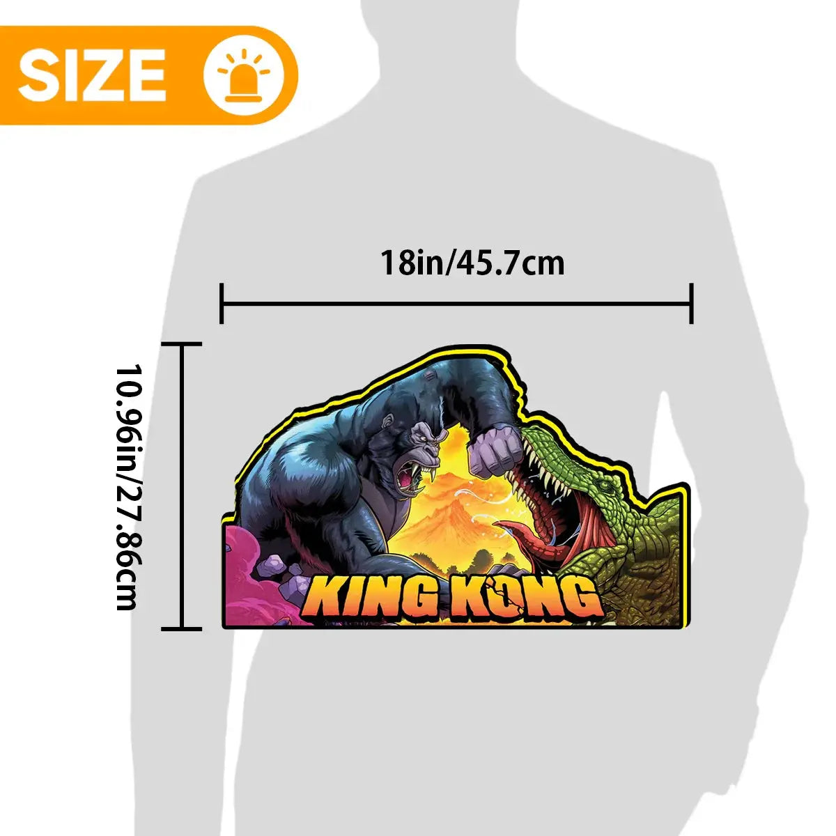 King Kong Pinball Topper 3D Printed Lightbox for  Pinball Machine, Pinball Topper FYLZGO Signs