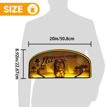 Indiana Jones Topper LED Sign, 3D Printed Lightbox, USB Powered & Full Dimmable FYLZGO Signs