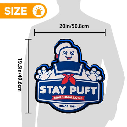 Ghostbusters Stay Puft 3D Lightbox USB Powered with Dimming Control Perfect Decor FYLZGO Signs